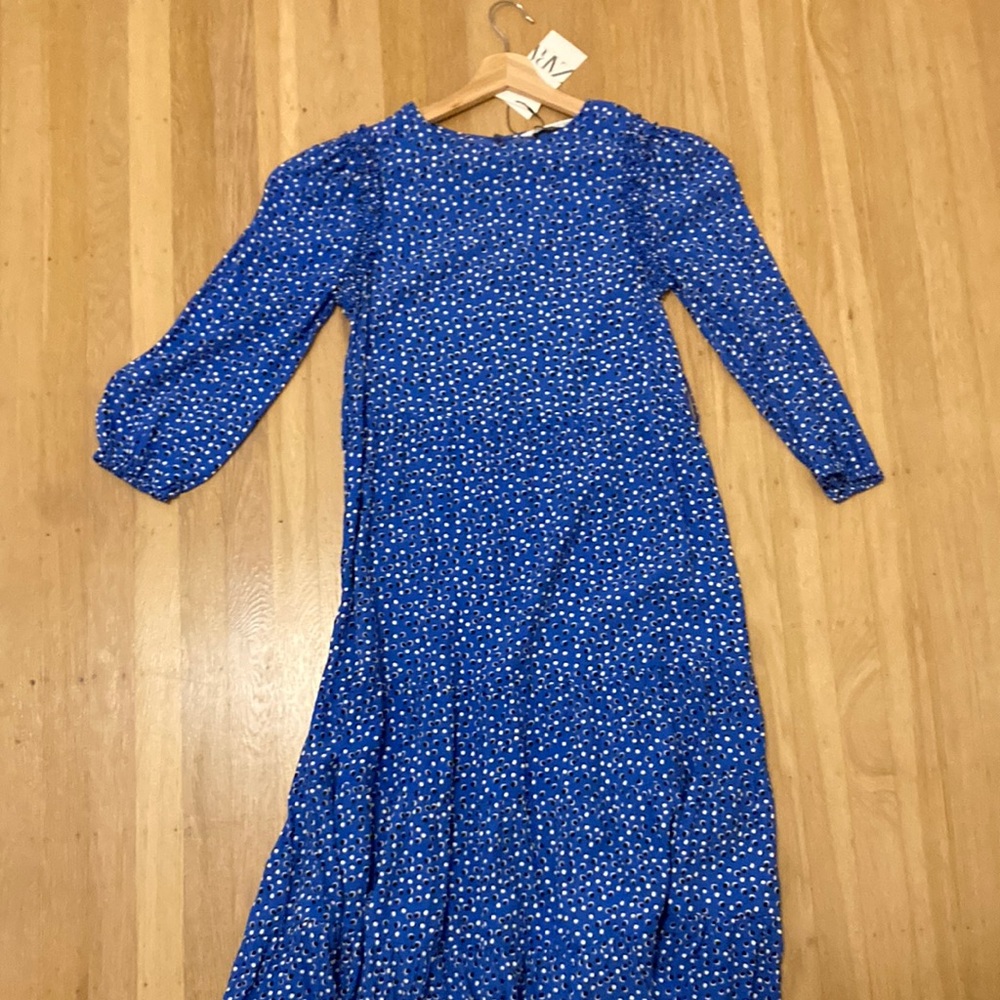 blue zara dress
